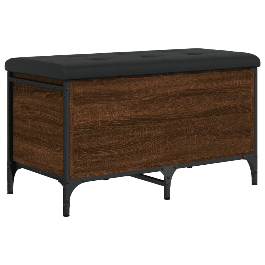 Banc de rangement chêne marron 82x42x45 cm Bois d'ingénierie - XIOS