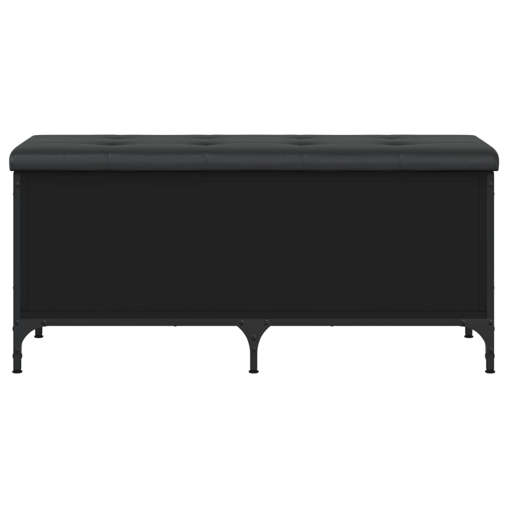 Banc de rangement noir 102x42x45 cm bois d'ingénierie - XIOS