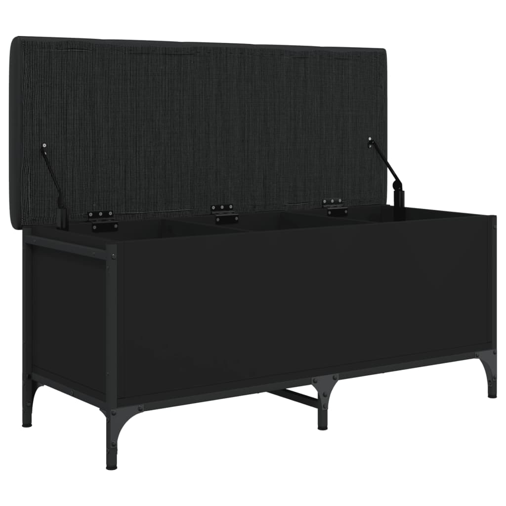 Banc de rangement noir 102x42x45 cm bois d'ingénierie - XIOS