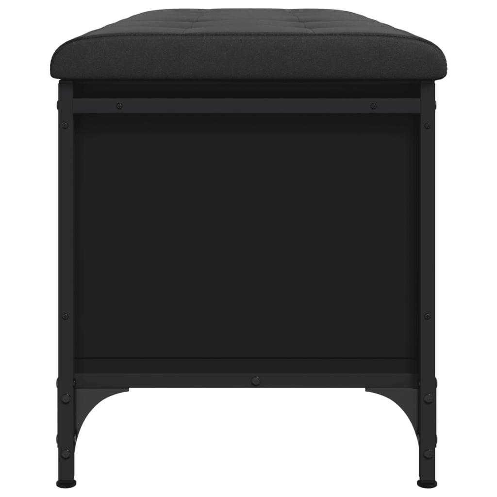 Banc de rangement noir 102x42x45 cm bois d'ingénierie - XIOS
