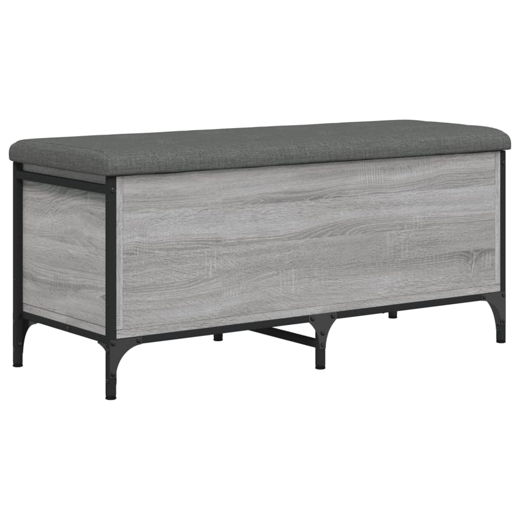 Banc de rangement sonoma gris 102x42x45 cm bois d'ingénierie - XIOS