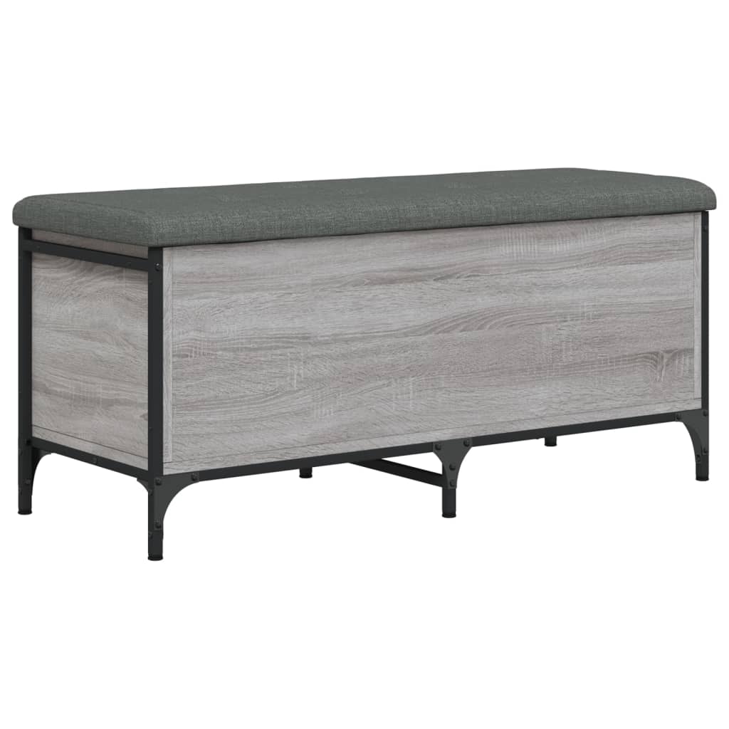 Banc de rangement sonoma gris 102x42x45 cm bois d'ingénierie - XIOS