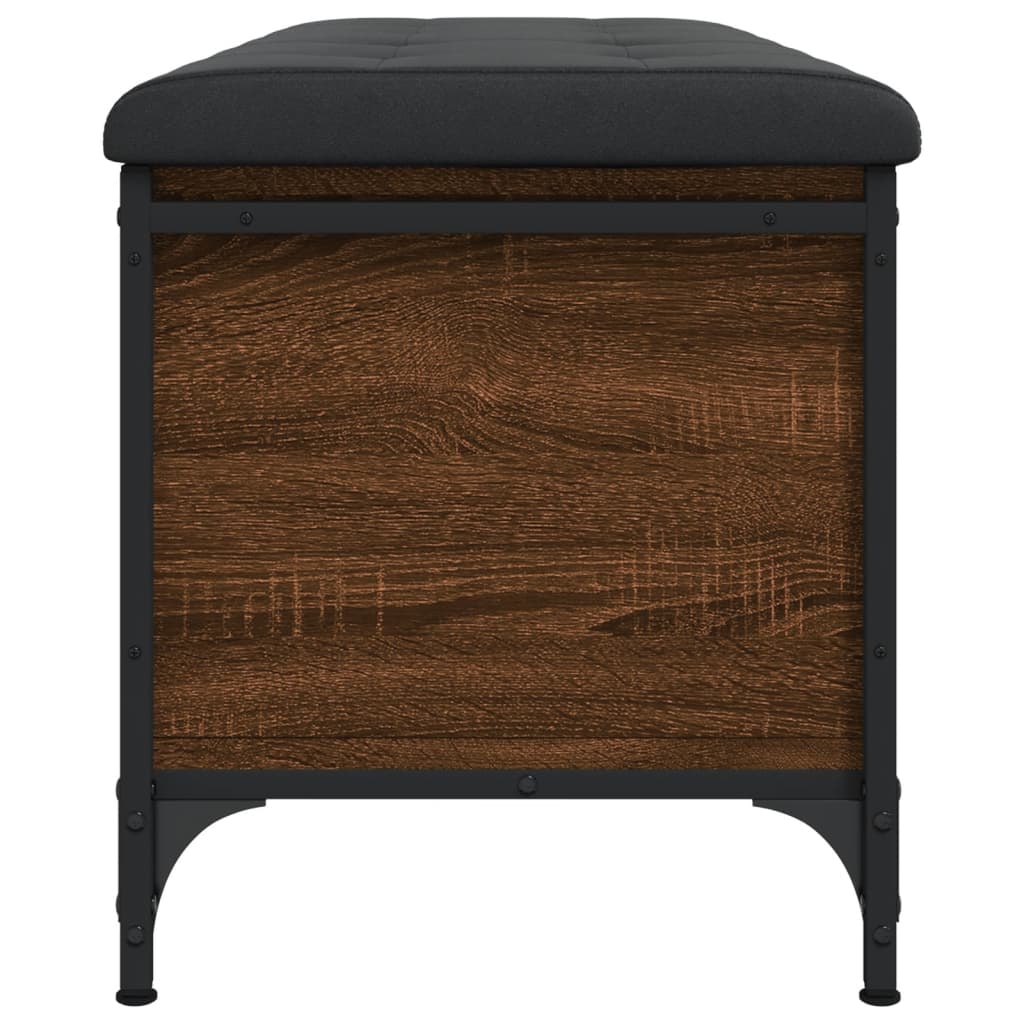 Banc de rangement chêne marron 102x42x45 cm bois d'ingénierie - XIOS