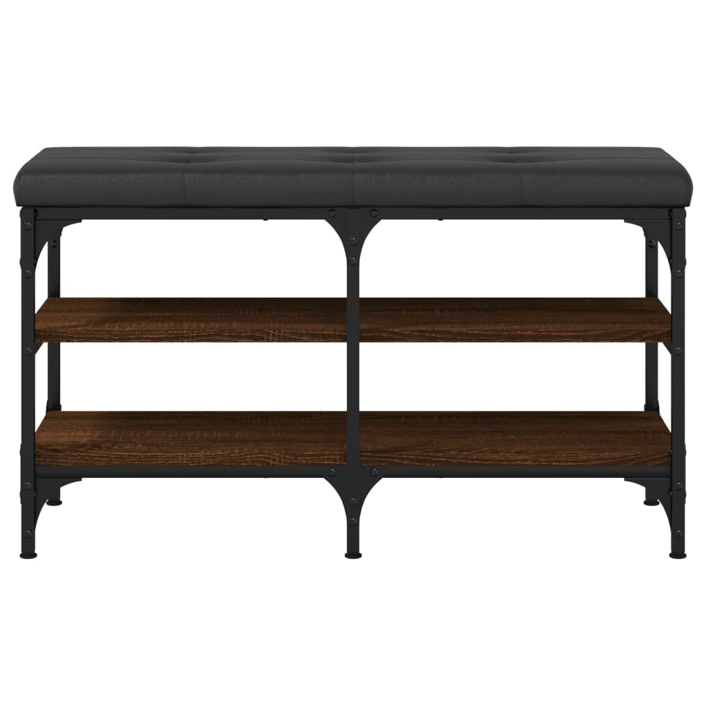Banc à chaussures chêne marron 82x32x47 cm Bois d'ingénierie - XIOS