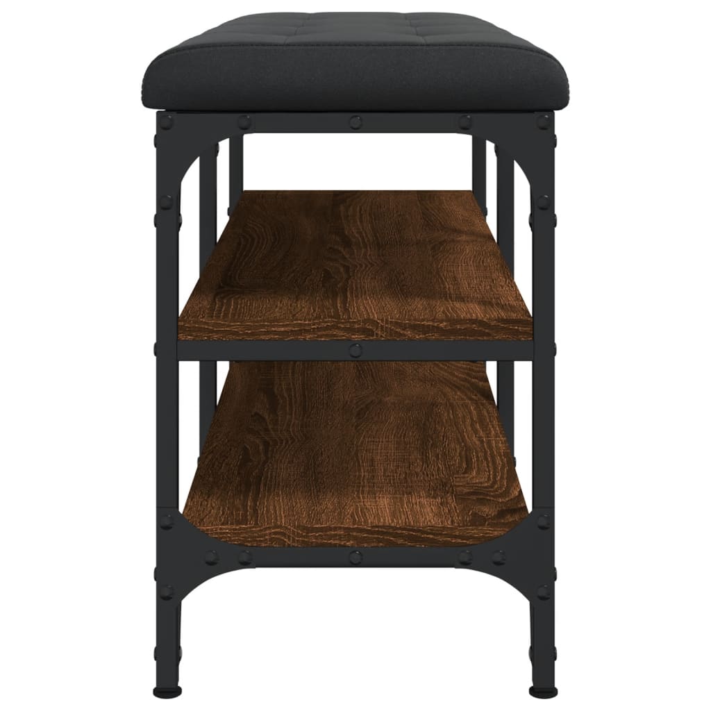 Banc à chaussures chêne marron 82x32x47 cm Bois d'ingénierie - XIOS