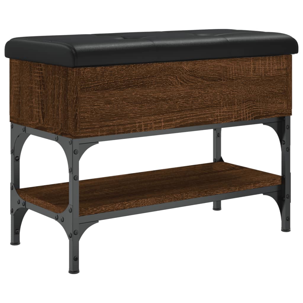 Banc à chaussures chêne marron 62x32x45 cm bois d'ingénierie - XIOS