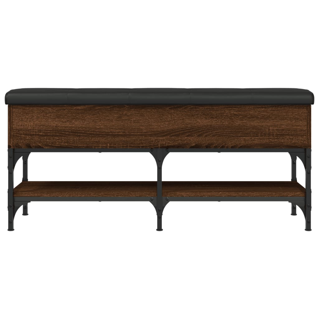 Banc à chaussures chêne marron 102x32x45 cm bois d'ingénierie - XIOS