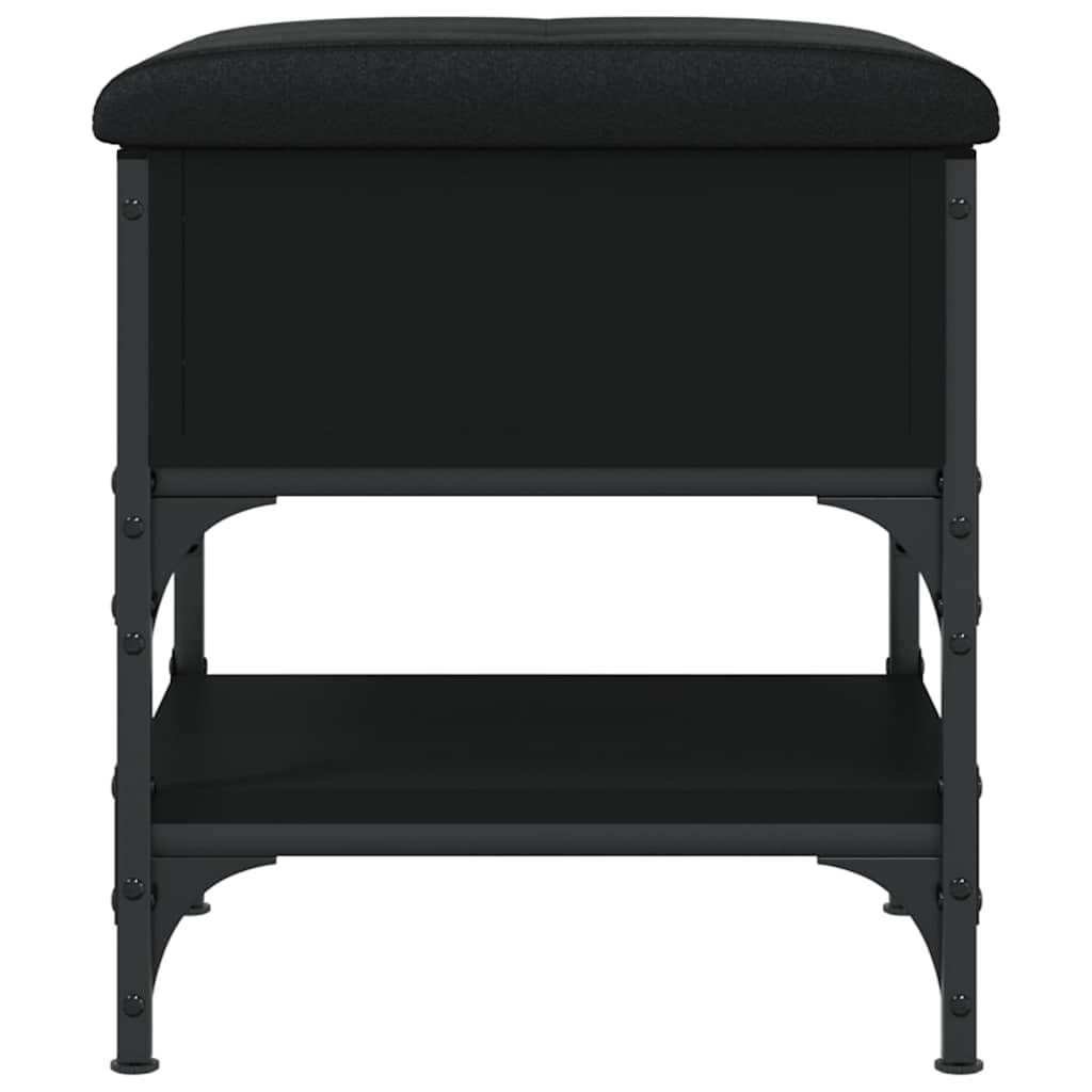 Banc à chaussures noir 42x42x45 cm bois d'ingénierie - XIOS