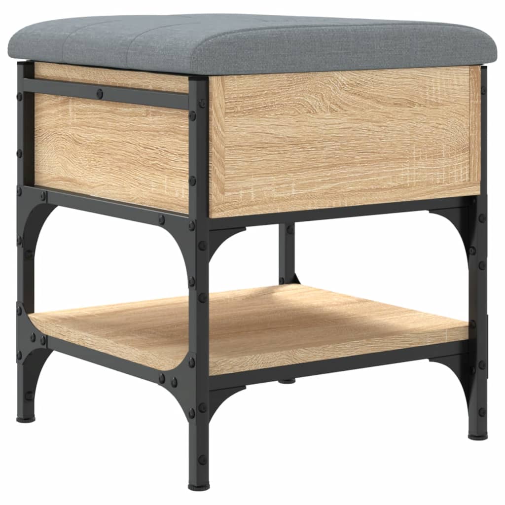 Banc à chaussures chêne sonoma 42x42x45 cm bois d'ingénierie - XIOS