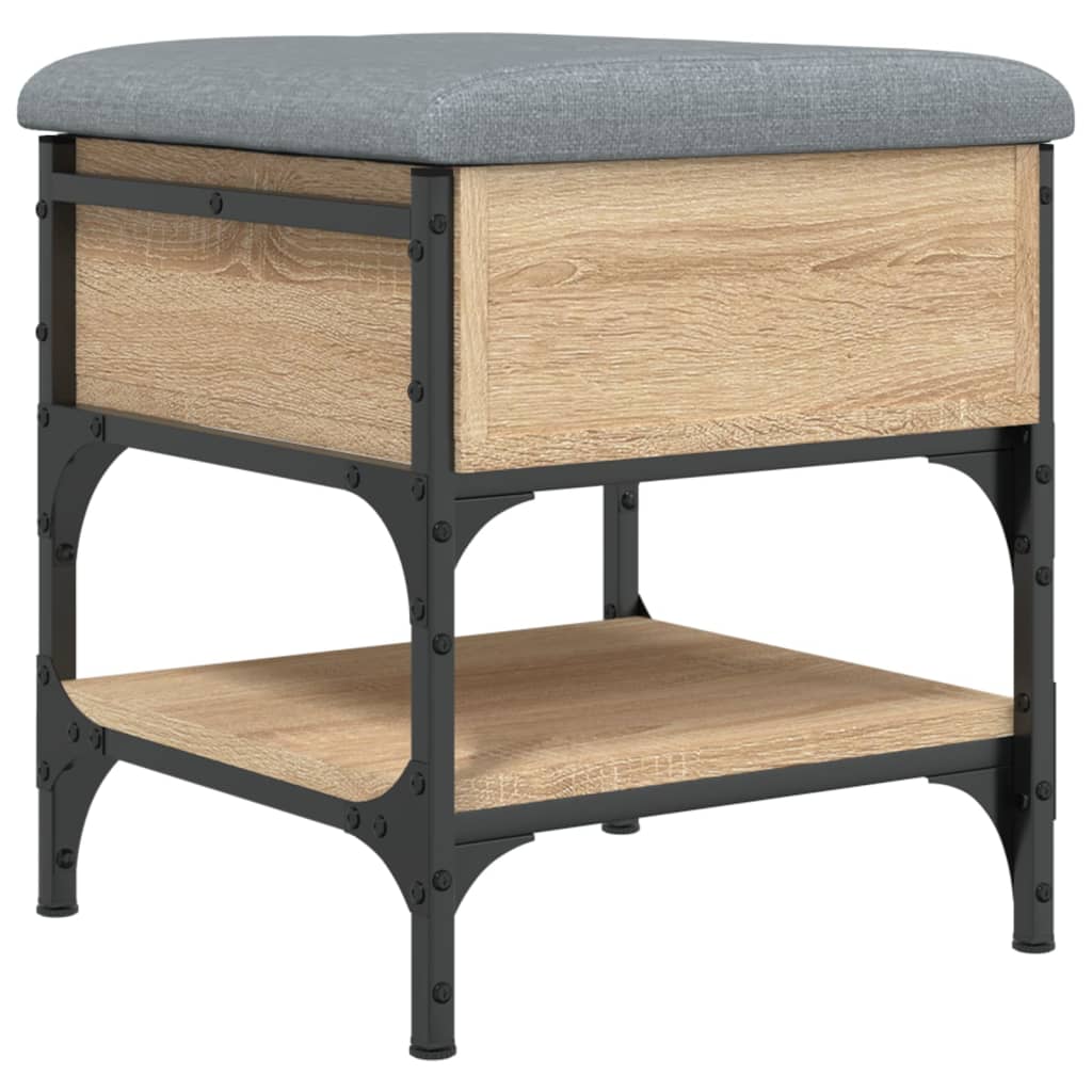 Banc à chaussures chêne sonoma 42x42x45 cm bois d'ingénierie - XIOS