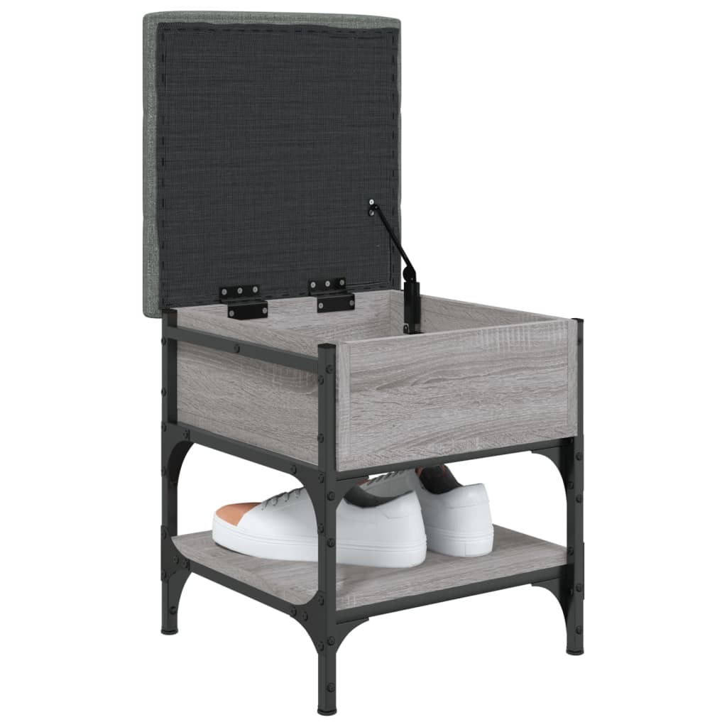 Banc à chaussures sonoma gris 42x42x45 cm bois d'ingénierie - XIOS