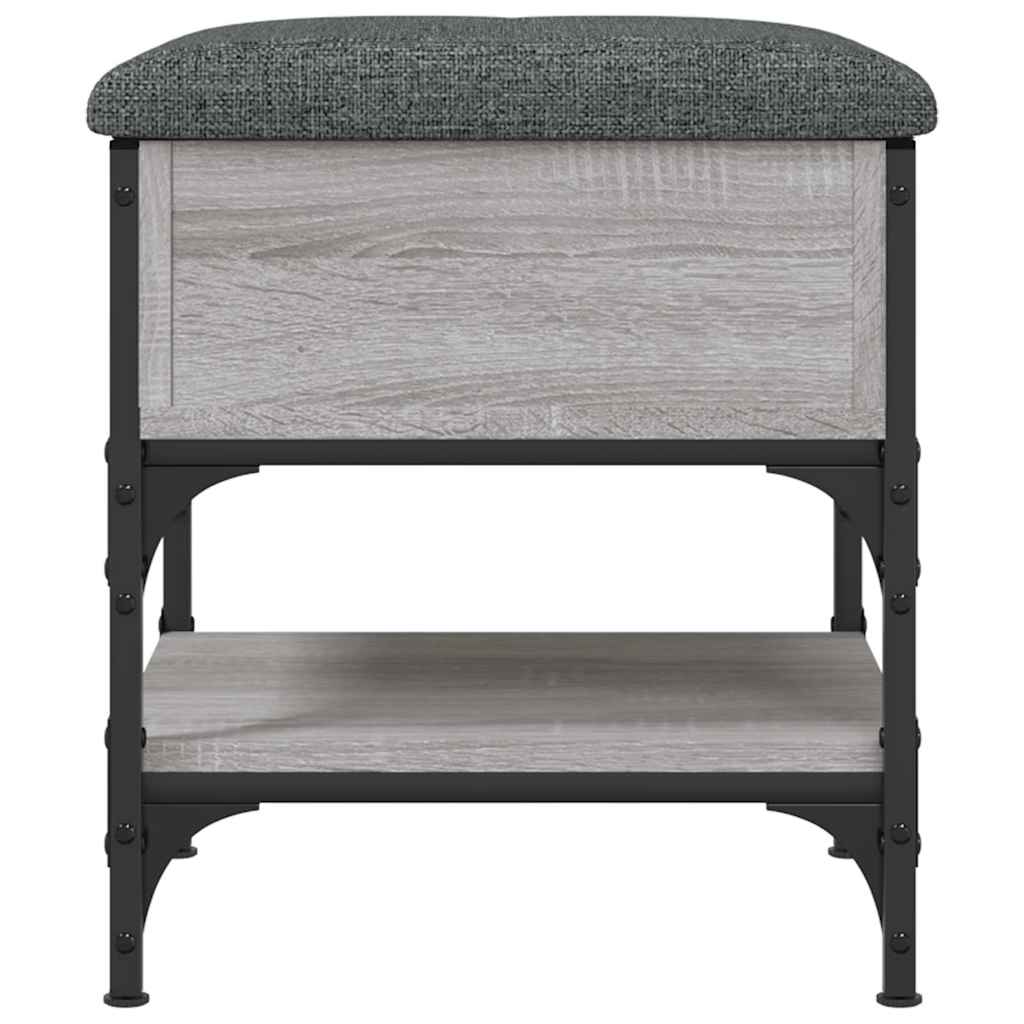 Banc à chaussures sonoma gris 42x42x45 cm bois d'ingénierie