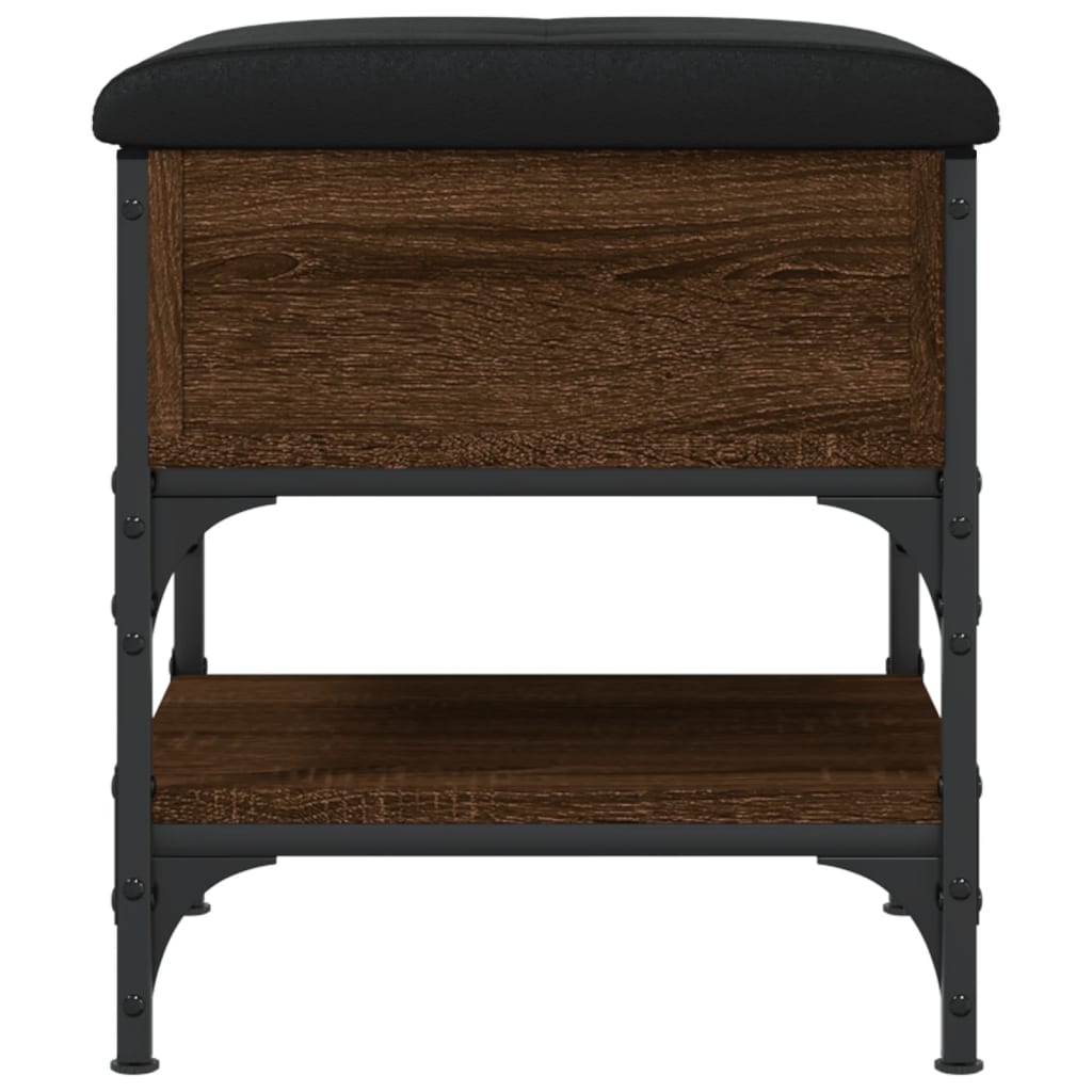 Banc à chaussures chêne marron 42x42x45 cm bois d'ingénierie - XIOS