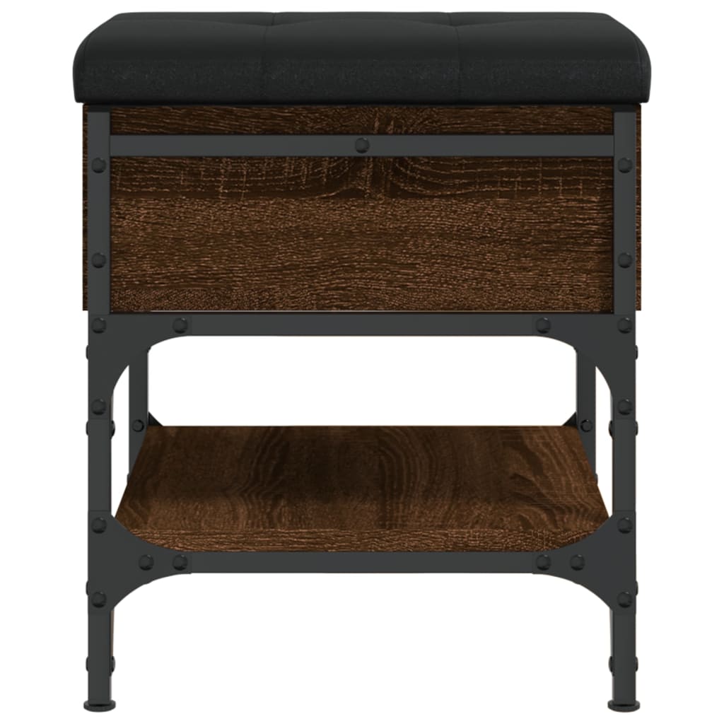 Banc à chaussures chêne marron 42x42x45 cm bois d'ingénierie - XIOS