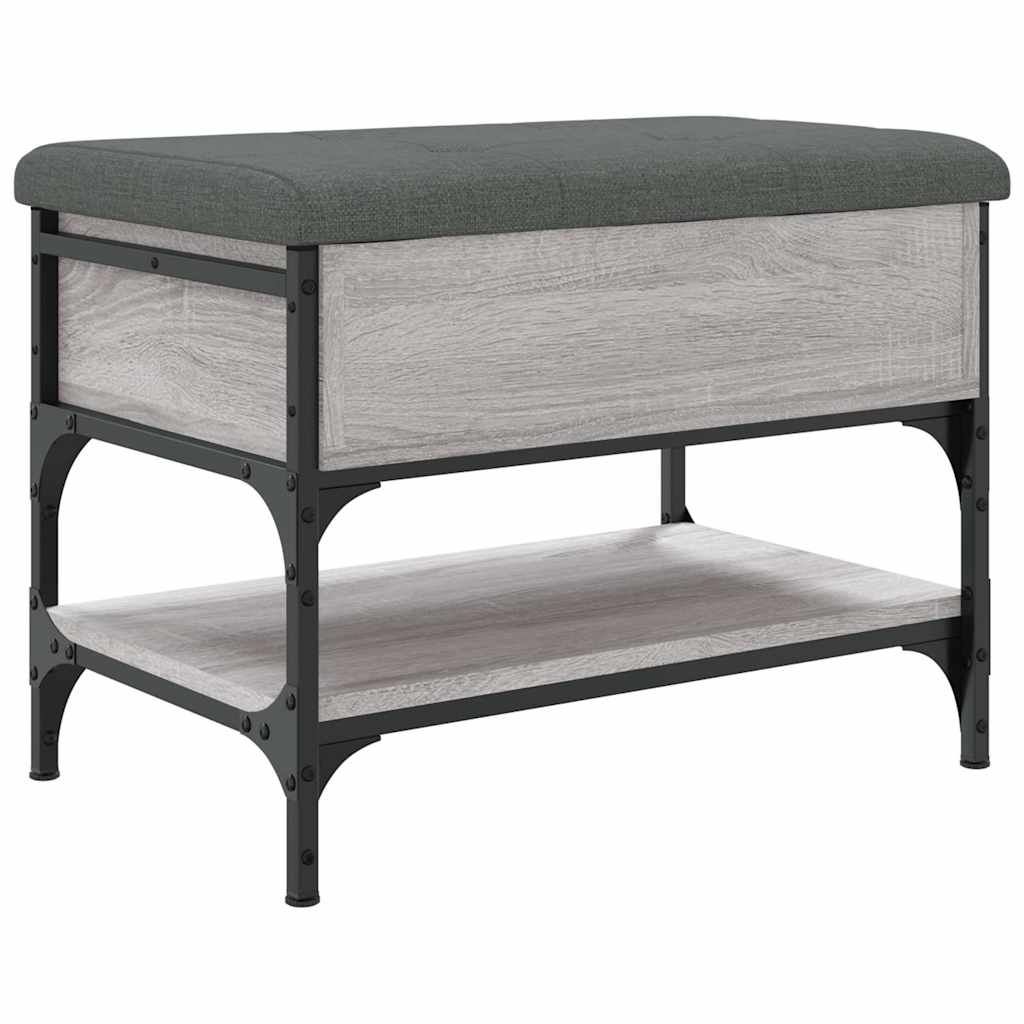 Banc à chaussures sonoma gris 62x42x45 cm bois d'ingénierie - XIOS