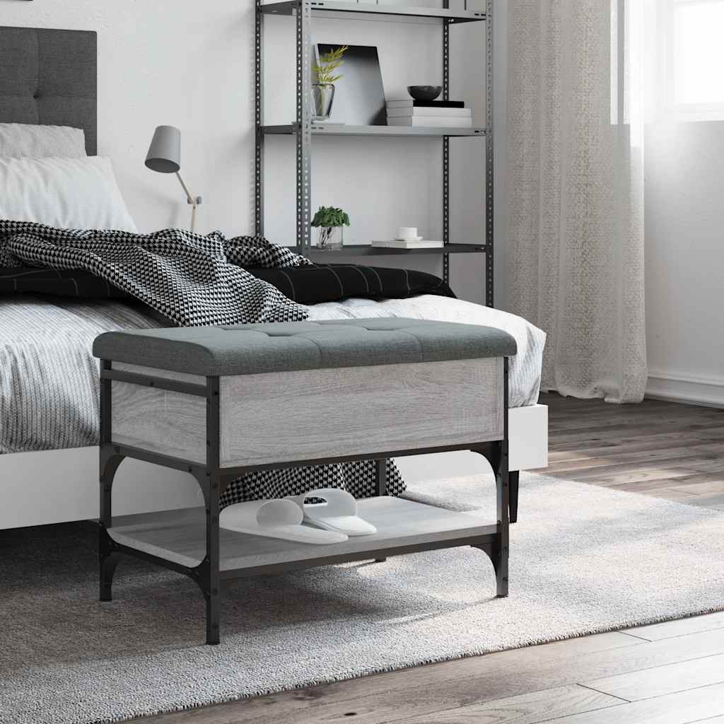 Banc à chaussures sonoma gris 62x42x45 cm bois d'ingénierie - XIOS