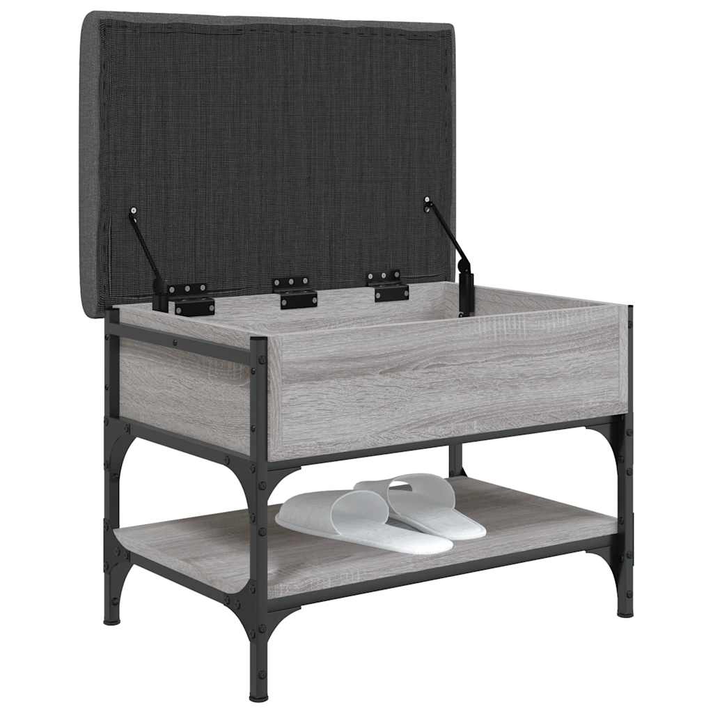 Banc à chaussures sonoma gris 62x42x45 cm bois d'ingénierie - XIOS