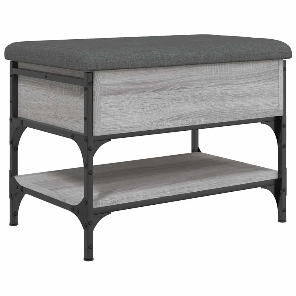 Banc à chaussures sonoma gris 62x42x45 cm bois d'ingénierie - XIOS