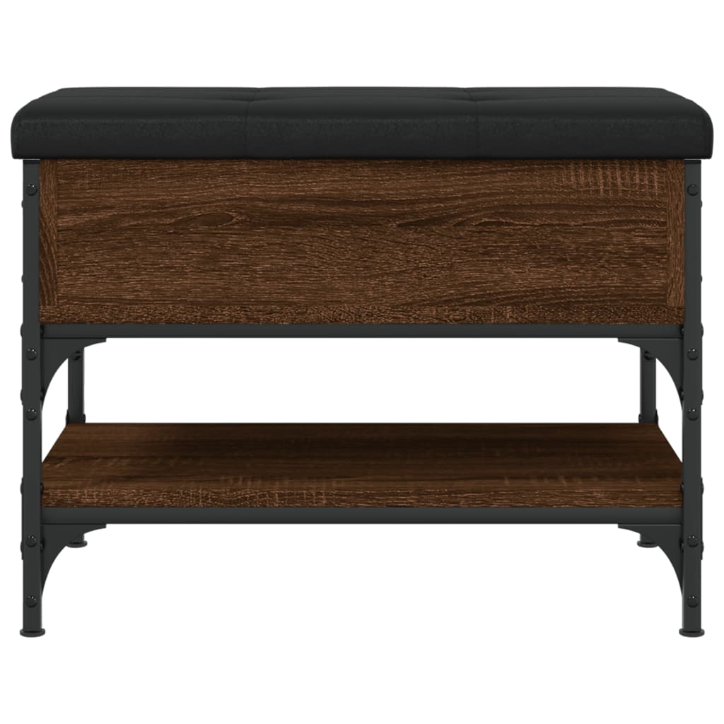 Banc à chaussures chêne marron 62x42x45 cm bois d'ingénierie - XIOS