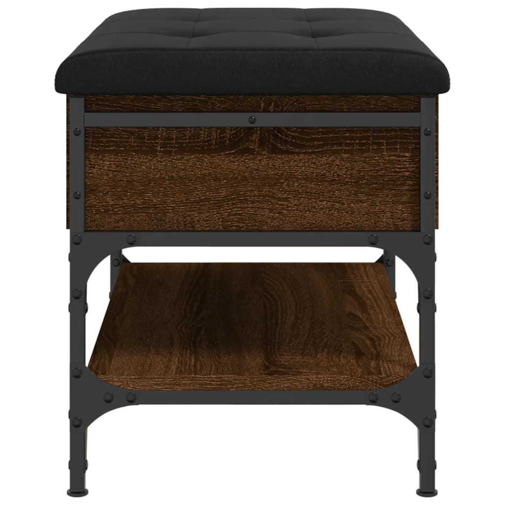 Banc à chaussures chêne marron 62x42x45 cm bois d'ingénierie - XIOS