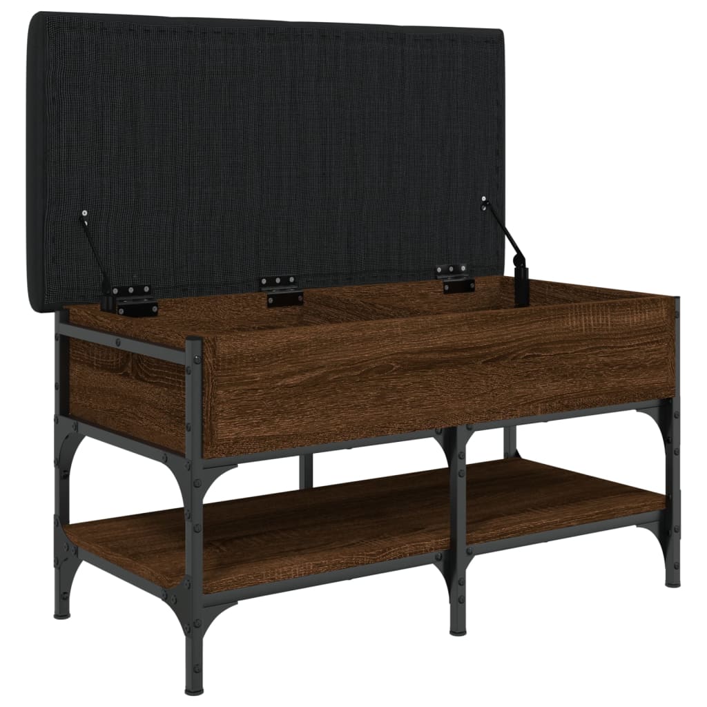 Banc à chaussures chêne marron 82x42x45 cm bois d'ingénierie - XIOS