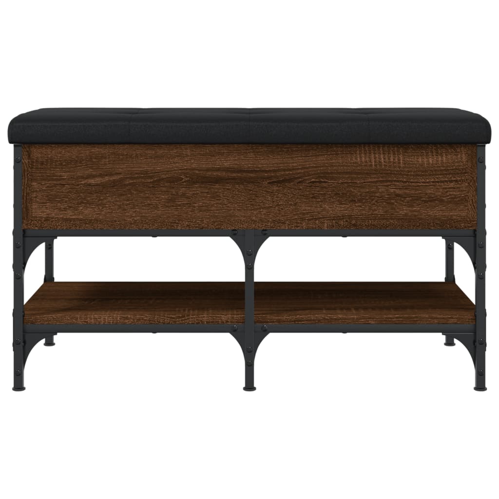 Banc à chaussures chêne marron 82x42x45 cm bois d'ingénierie - XIOS
