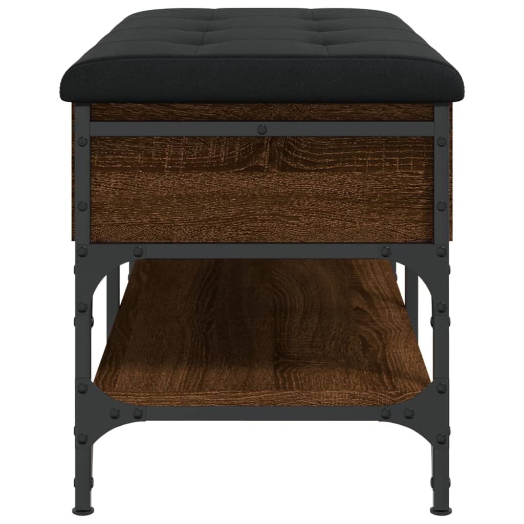 Banc à chaussures chêne marron 82x42x45 cm bois d'ingénierie - XIOS