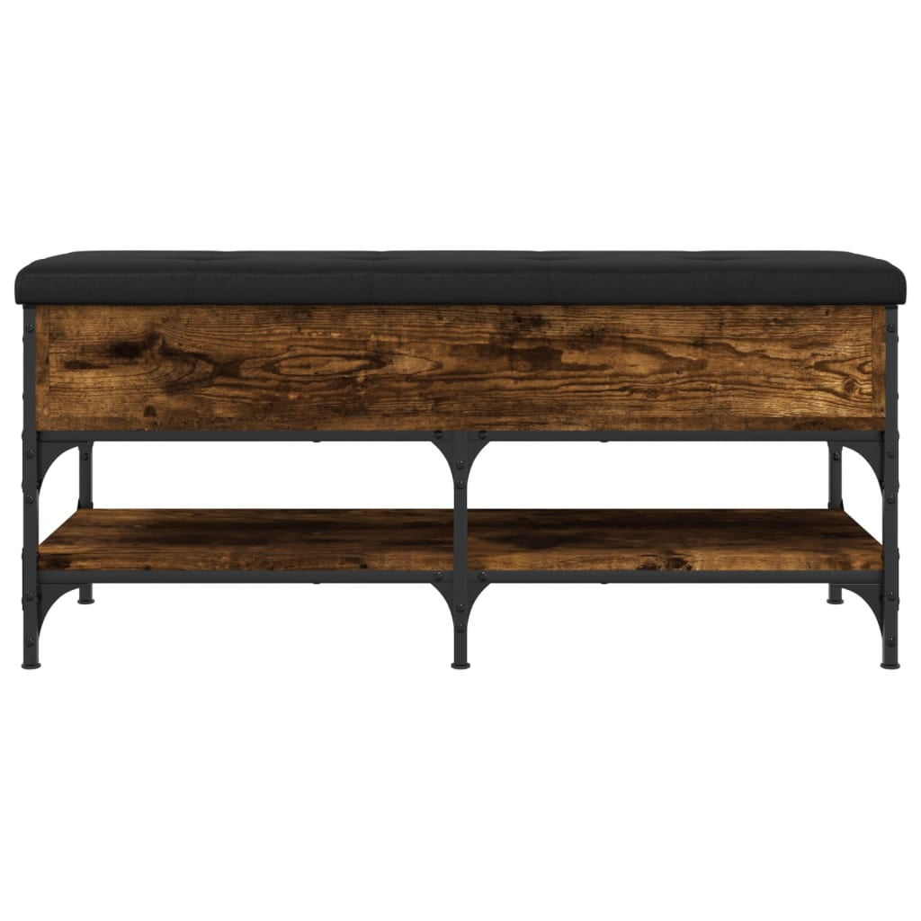 Banc à chaussures chêne fumé 102x42x45 cm bois d'ingénierie - XIOS
