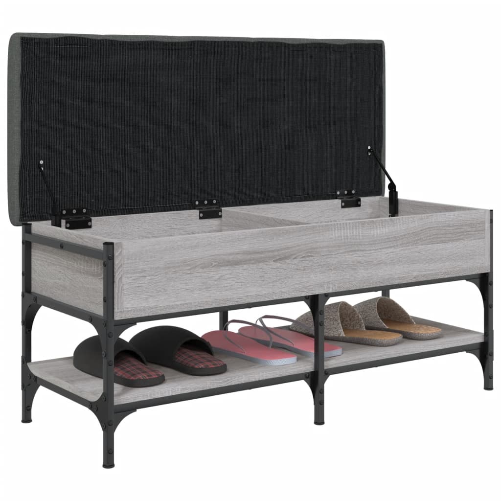 Banc à chaussures sonoma gris 102x42x45 cm bois d'ingénierie - XIOS