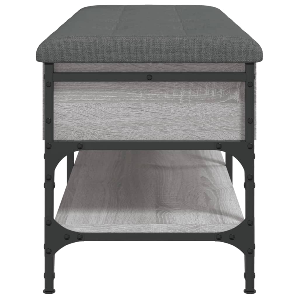 Banc à chaussures sonoma gris 102x42x45 cm bois d'ingénierie - XIOS