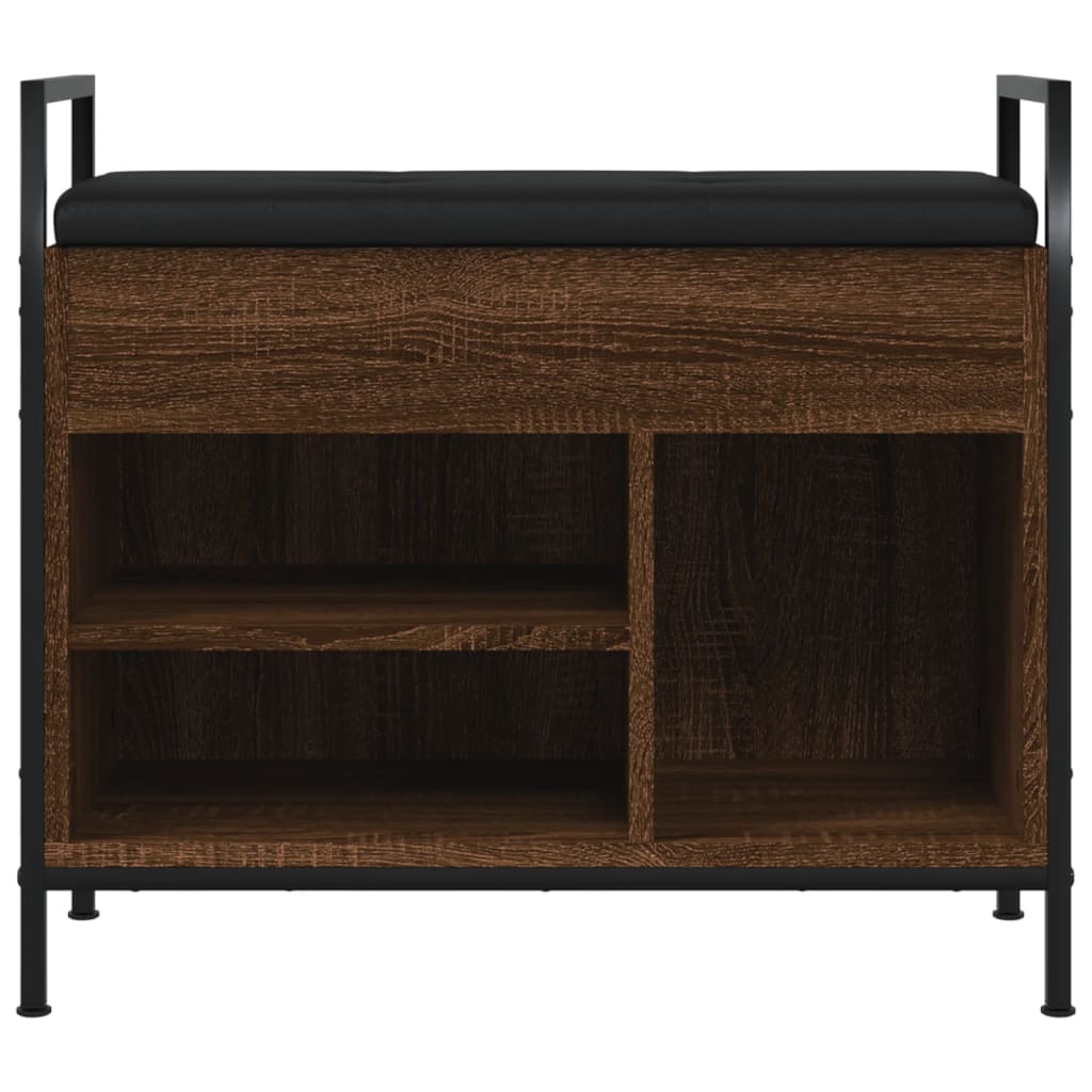 Banc à chaussures chêne marron 65,5x32x57,5cm bois d'ingénierie - XIOS