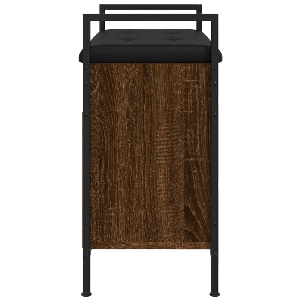 Banc à chaussures chêne marron 65,5x32x57,5cm bois d'ingénierie - XIOS