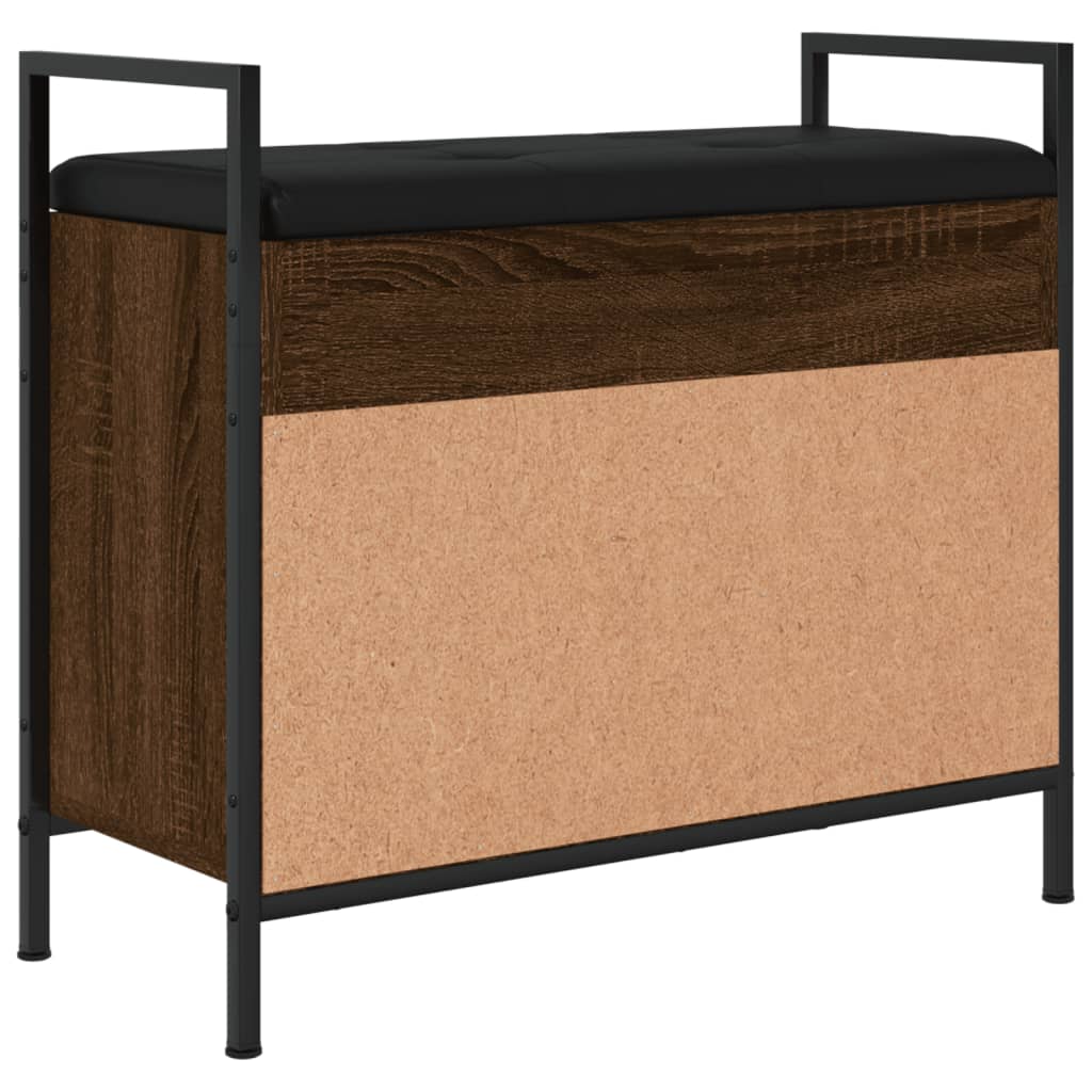 Banc à chaussures chêne marron 65,5x32x57,5cm bois d'ingénierie - XIOS