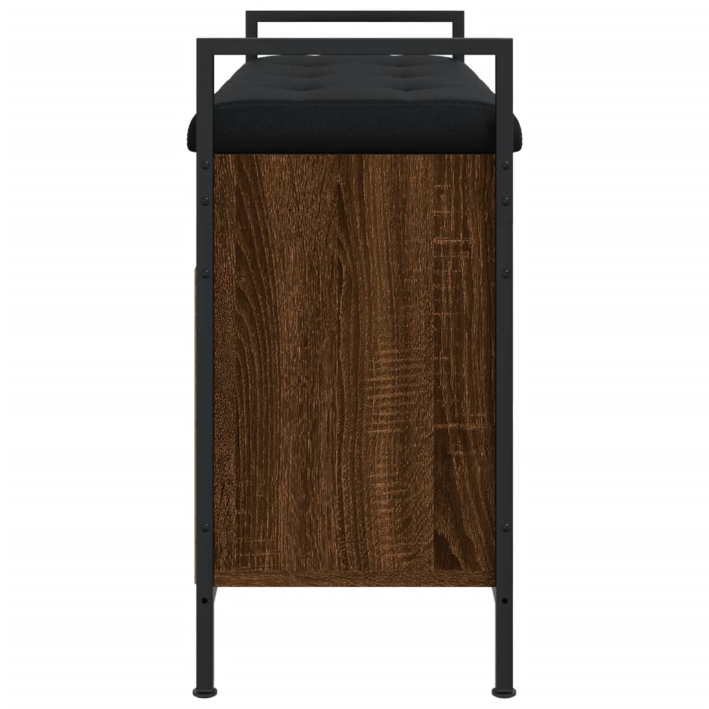 Banc à chaussures chêne marron 85,5x32x57,5cm bois d'ingénierie - XIOS