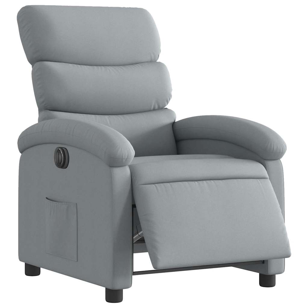 Fauteuil inclinable électrique Gris clair Tissu - XIOS