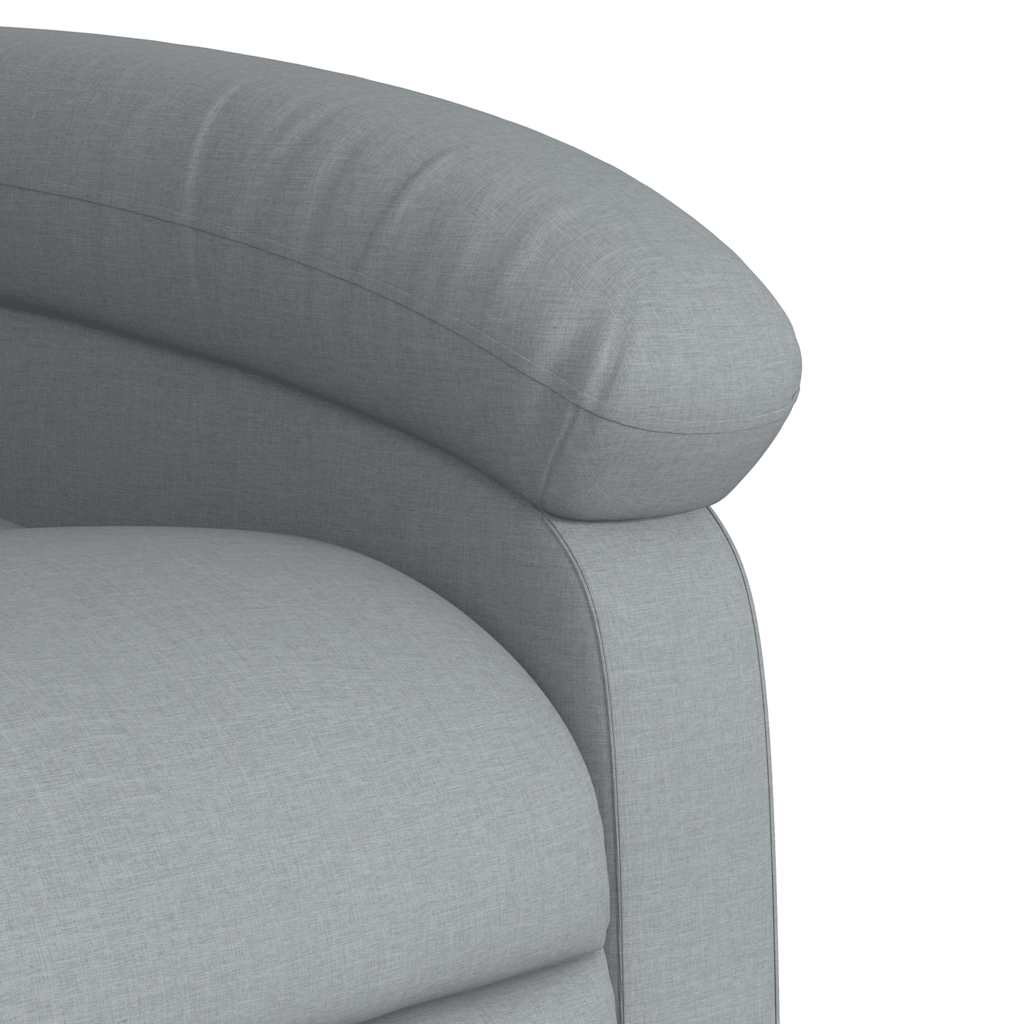 Fauteuil inclinable électrique Gris clair Tissu