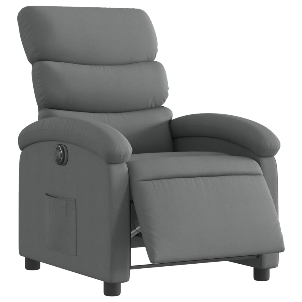 Fauteuil inclinable électrique Gris foncé Tissu - XIOS