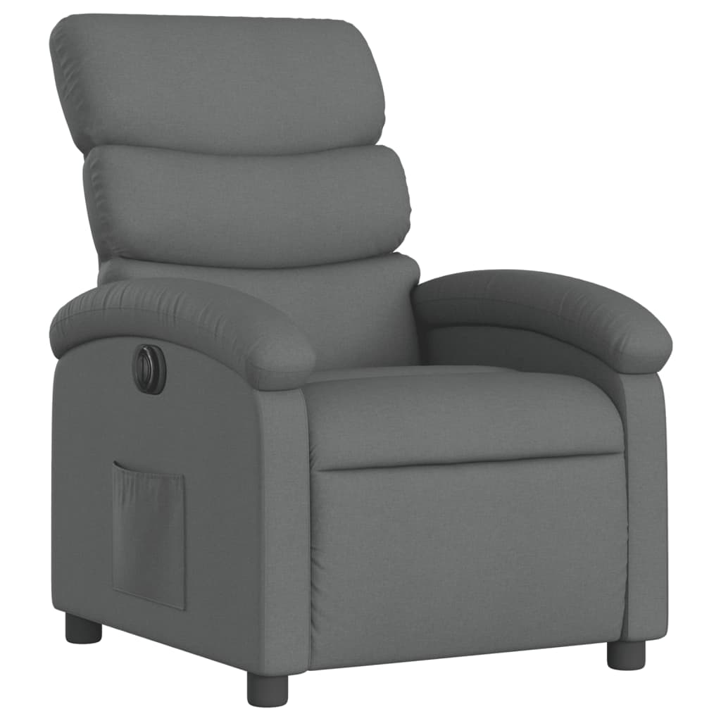 Fauteuil inclinable électrique Gris foncé Tissu - XIOS