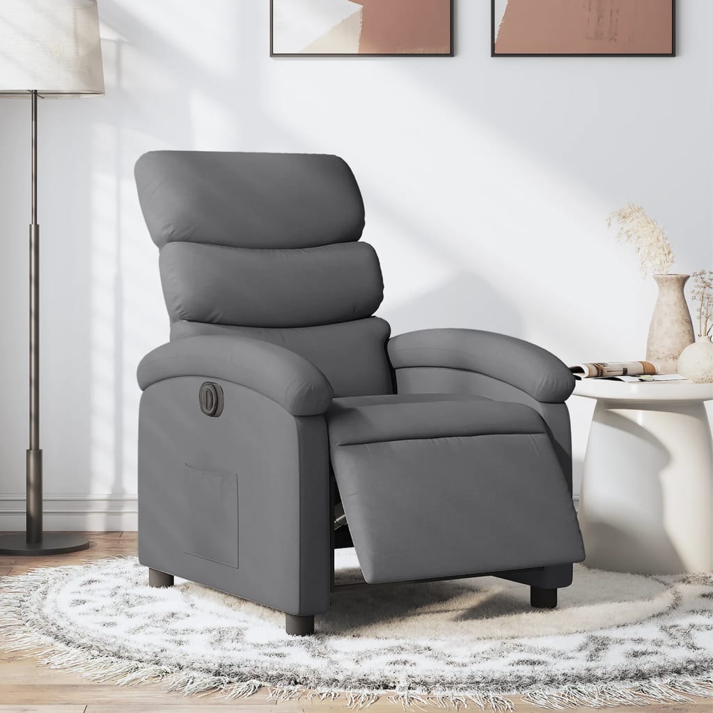 Fauteuil inclinable électrique Gris foncé Tissu - XIOS