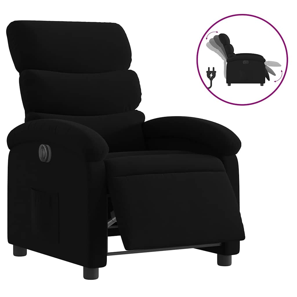 Fauteuil inclinable électrique Noir Tissu - XIOS