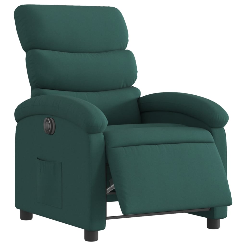 Fauteuil inclinable électrique Vert foncé Tissu - XIOS