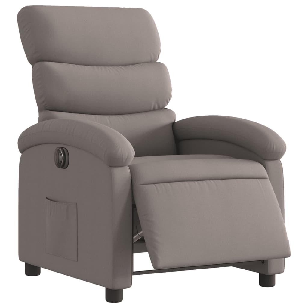 Fauteuil inclinable électrique Taupe Tissu - XIOS
