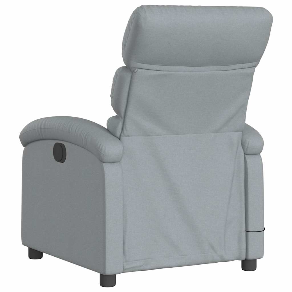 Fauteuil de massage inclinable électrique gris clair tissu - XIOS
