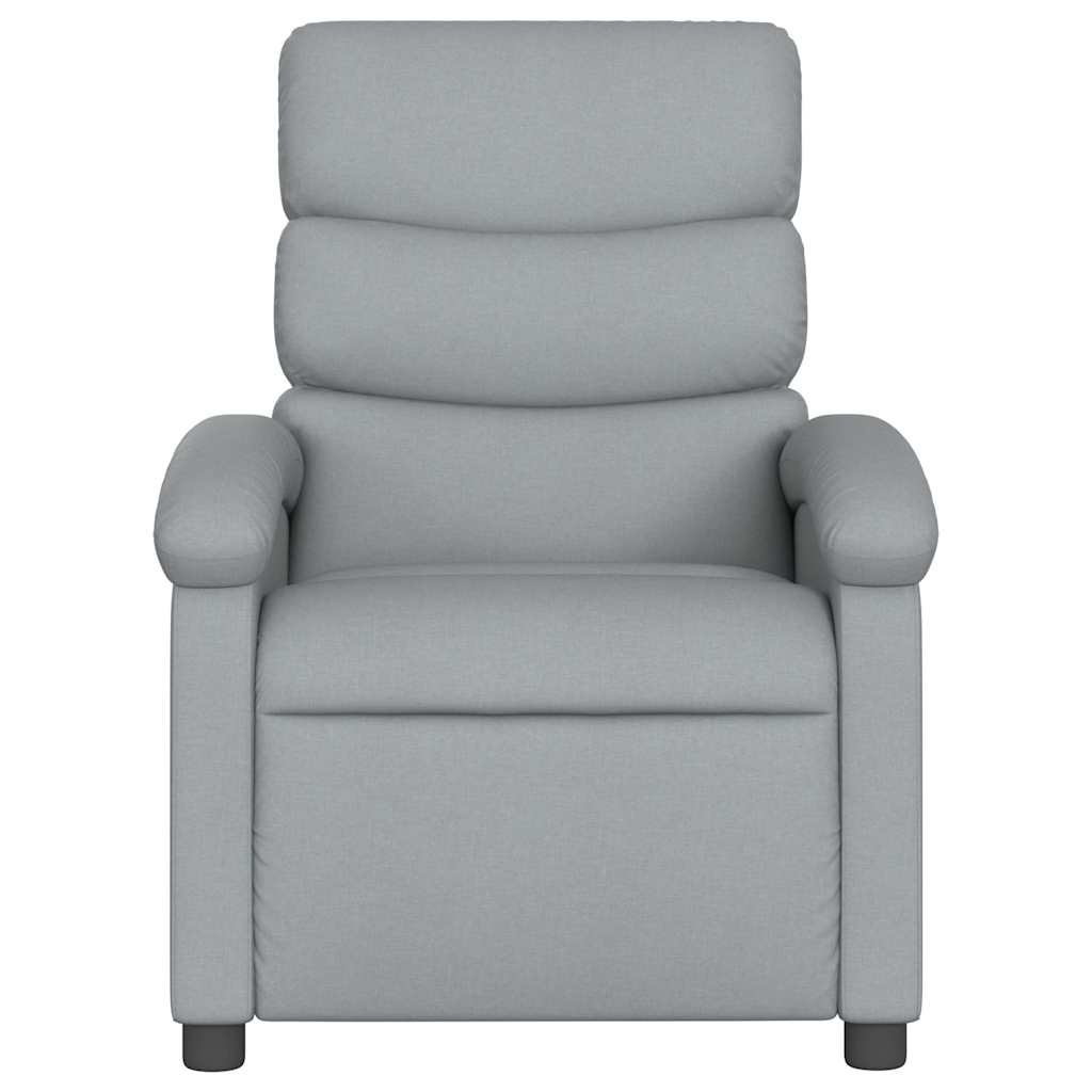Fauteuil de massage inclinable électrique gris clair tissu - XIOS