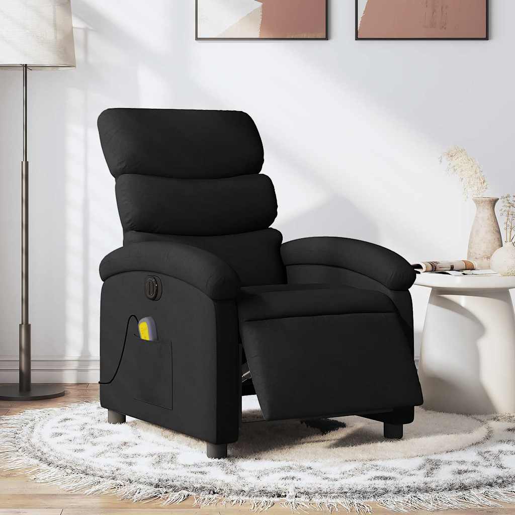 Fauteuil de massage inclinable électrique Noir Tissu - XIOS
