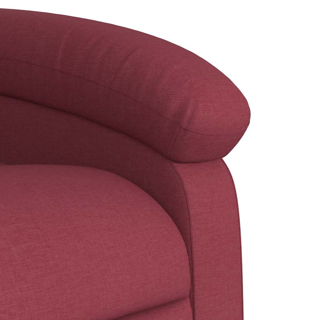 Fauteuil de massage inclinable électrique Rouge bordeaux Tissu - XIOS