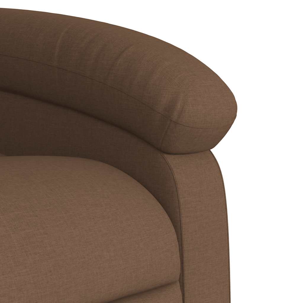 Fauteuil inclinable de massage électrique marron tissu - XIOS