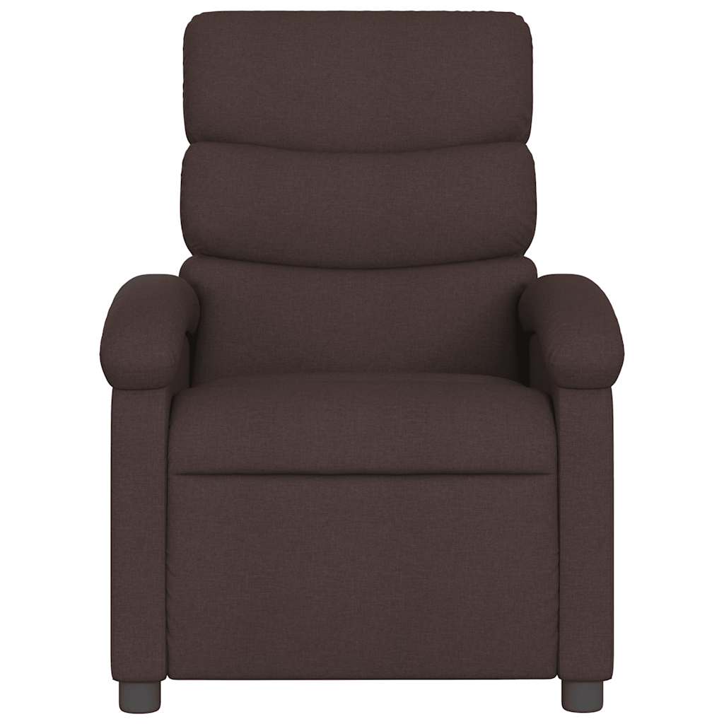 Fauteuil de massage inclinable électrique Marron foncé Tissu - XIOS
