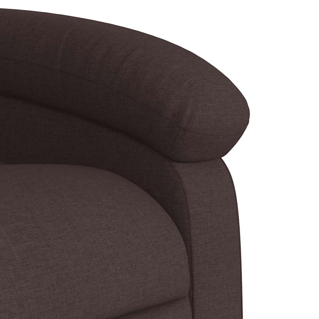 Fauteuil de massage inclinable électrique Marron foncé Tissu - XIOS