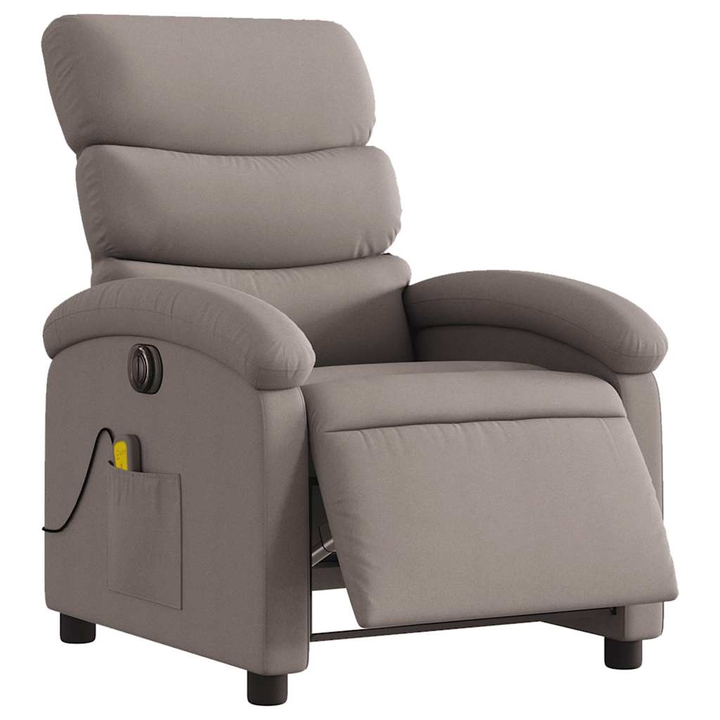 Fauteuil de massage inclinable électrique Taupe Tissu - XIOS